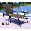 PE rattan wicker outdoor pool side fancy lounger